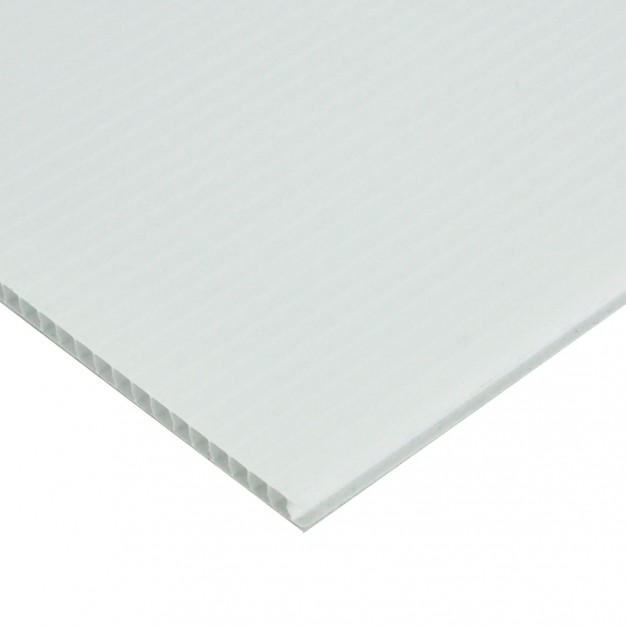 Corrugated Plastic Sheets, 12 x 91", White