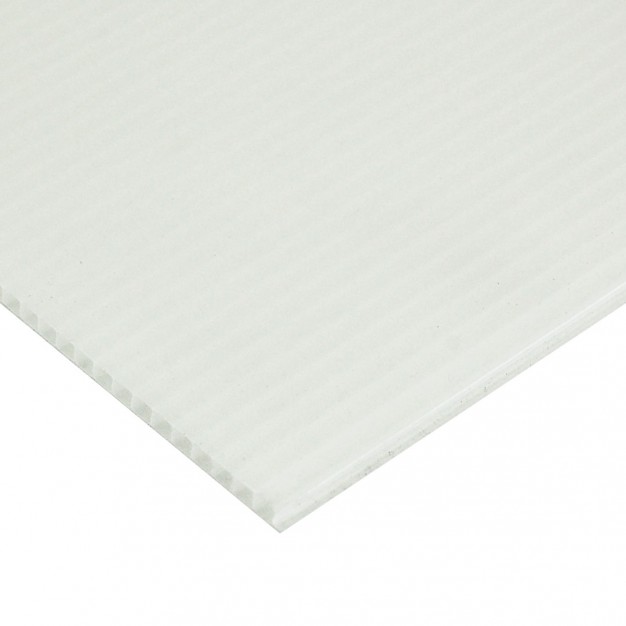 Corrugated Plastic Sheets, 5 x 8", Natural