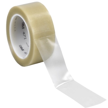 3M 471 Clear Vinyl Tape, 2 x 36 yds., 5.2 Mil Thick for $60.00 Online