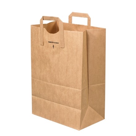 Cheap Wholesale 19 Inch Kraft Paper Grocery Shopping Bags