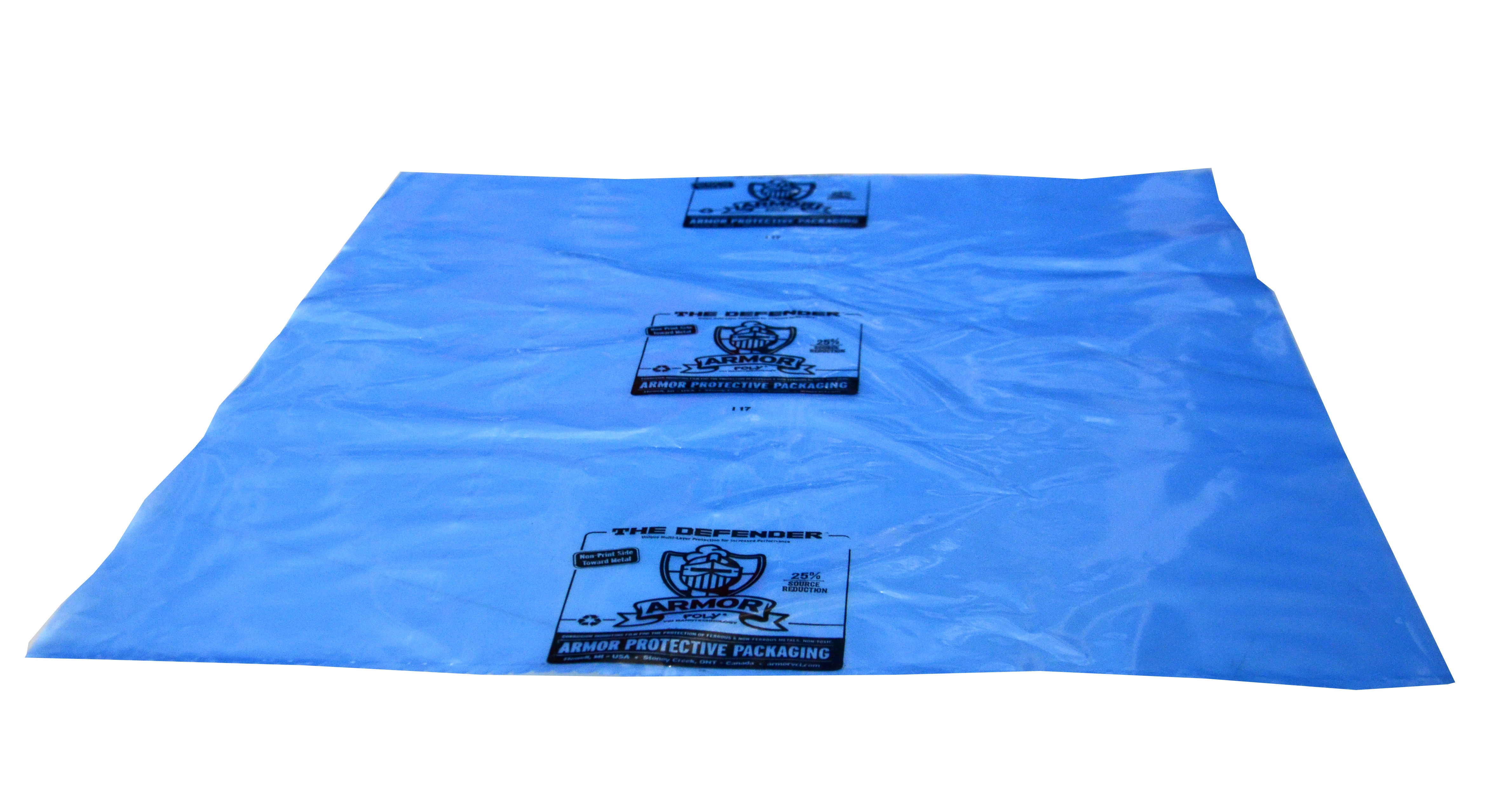 ARMOR DEFENDER™ Rust Preventative Flat Bags, 4 Mil, Blue, 24 x 30