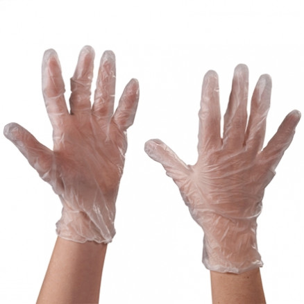 Powdered Vinyl Gloves - Clear - 3 Mil - Small