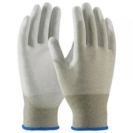 ESD Nylon Gloves - Palm Coated, Large