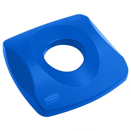 Rubbermaid® Square Recycling Container Bottle Lid - 23 Gallon, Blue
