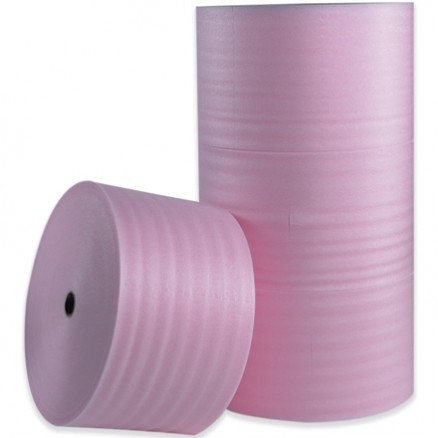 Anti-Static Shipping Foam Rolls, 1/8" Thick, 12" x 550', Non-Perforated