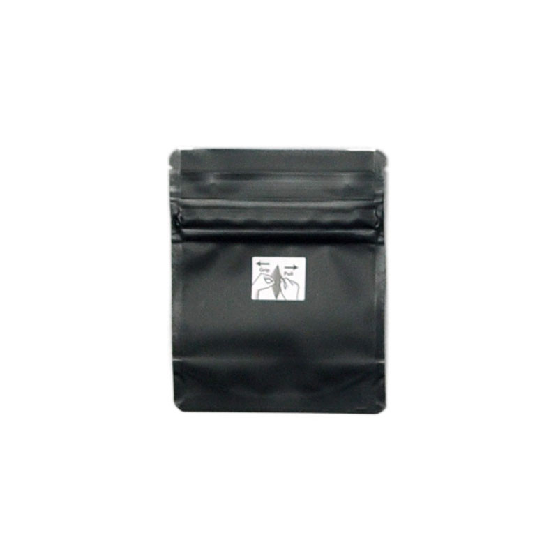 1/8 oz Child-Resistant Bags Child-Resistant Pouch, 4 x 5", Black