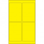 Etiquetas láser fluorescentes amarillas, 4 x 6 
