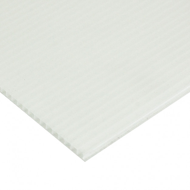 Láminas de Plástico Corrugado, 11 x 41 ", Natural, 0.16" de Grosor