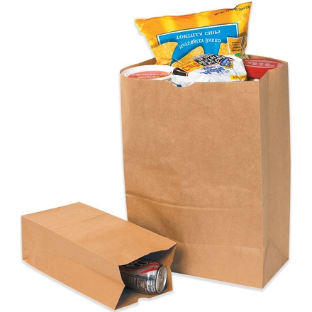 Bolsas de papel marrón con asas – 10 x 6.75 x 12 pulgadas, paquete de 50  bolsas de catering, bolsas de compras para pequeñas empresas, comestibles y