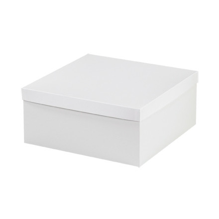 Cajas de cartón para regalo, parte inferior, Deluxe, blancas, 14 x 14 x 6 "